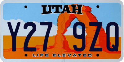 UT license plate Y279ZQ