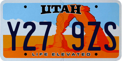 UT license plate Y279ZS