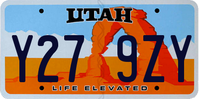 UT license plate Y279ZY