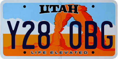 UT license plate Y280BG