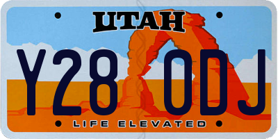 UT license plate Y280DJ