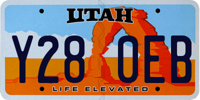 UT license plate Y280EB