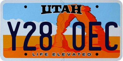UT license plate Y280EC