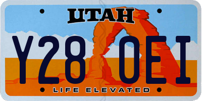 UT license plate Y280EI