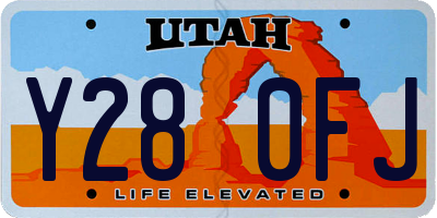 UT license plate Y280FJ