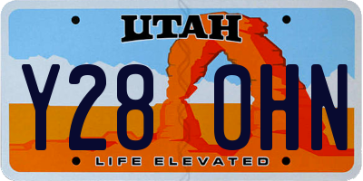UT license plate Y280HN