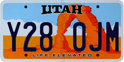 UT license plate Y280JM