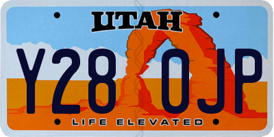 UT license plate Y280JP