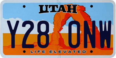 UT license plate Y280NW
