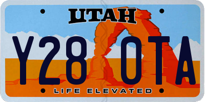 UT license plate Y280TA