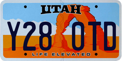 UT license plate Y280TD