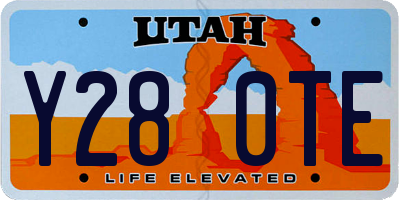 UT license plate Y280TE