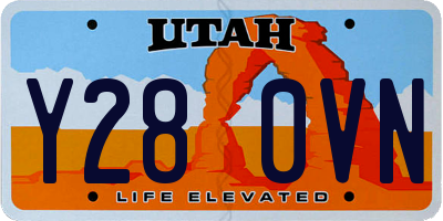 UT license plate Y280VN