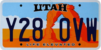 UT license plate Y280VW