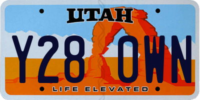 UT license plate Y280WN