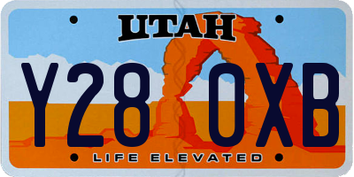 UT license plate Y280XB