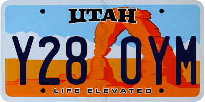UT license plate Y280YM