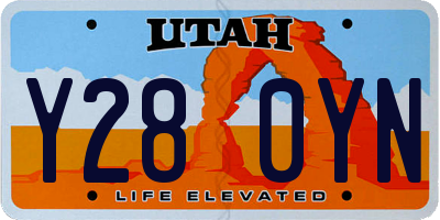 UT license plate Y280YN