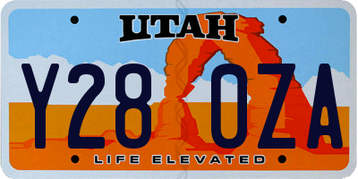 UT license plate Y280ZA