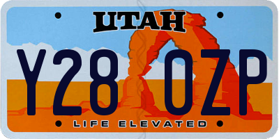 UT license plate Y280ZP