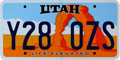 UT license plate Y280ZS