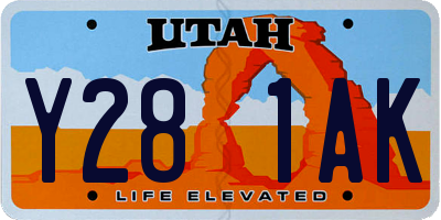 UT license plate Y281AK