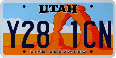 UT license plate Y281CN