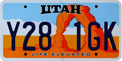 UT license plate Y281GK