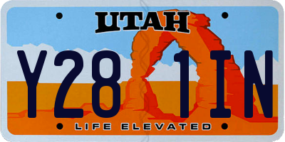 UT license plate Y281IN