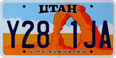 UT license plate Y281JA