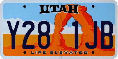 UT license plate Y281JB