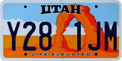 UT license plate Y281JM