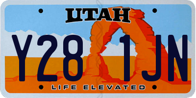 UT license plate Y281JN
