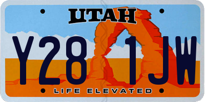 UT license plate Y281JW