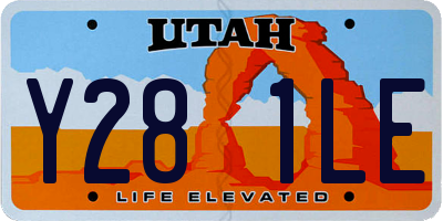 UT license plate Y281LE