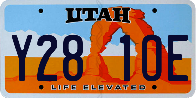 UT license plate Y281OE