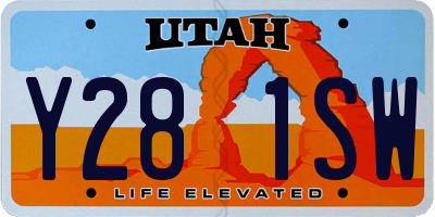 UT license plate Y281SW