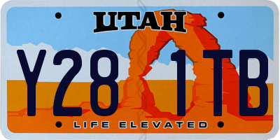 UT license plate Y281TB