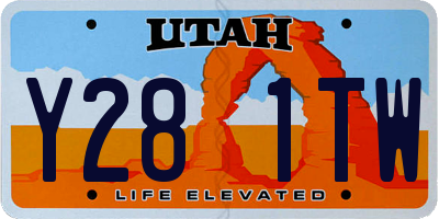UT license plate Y281TW