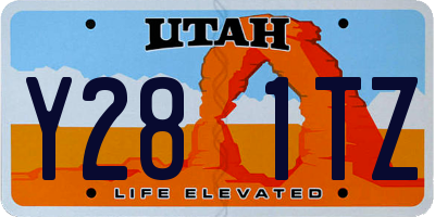UT license plate Y281TZ
