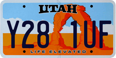 UT license plate Y281UF