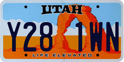 UT license plate Y281WN