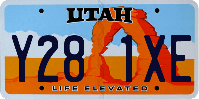 UT license plate Y281XE