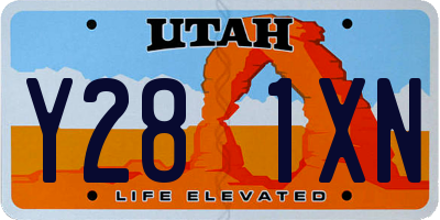 UT license plate Y281XN