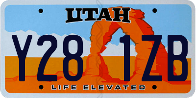 UT license plate Y281ZB