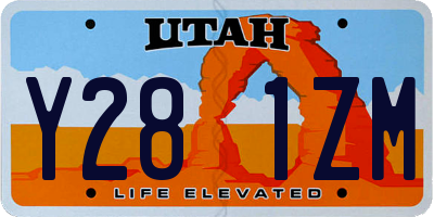 UT license plate Y281ZM