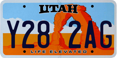 UT license plate Y282AG