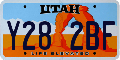UT license plate Y282BF