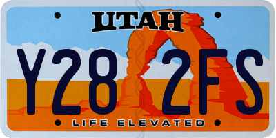 UT license plate Y282FS