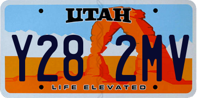 UT license plate Y282MV